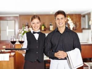 Image of waiter and waitresses position